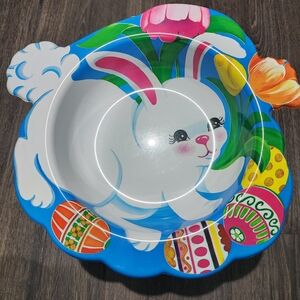 Vintage Easter Bunny Plastic Party Bowl